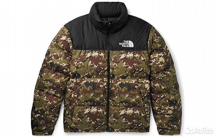 THE north face 1996 Collection Down Jacket Unisex Green Camouflage (XS)(88)