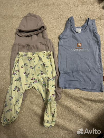 Вещи на малыша пакетом 56-62 размер