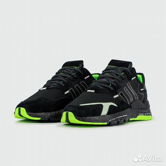 Кроссовки Adidas Nite Jogger Black Green