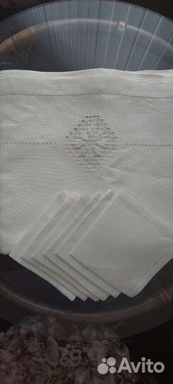 Скатерть льняная новая