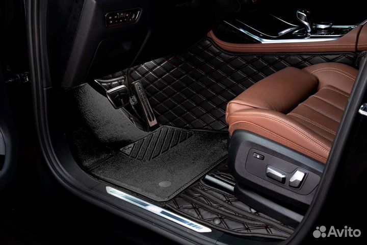 3D Коврики Hyundai Салон Багажник из Экокожи