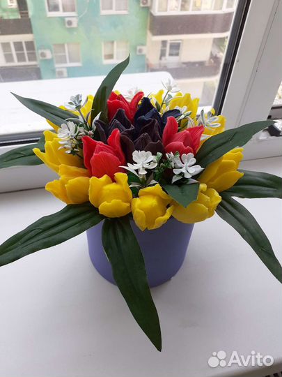 Букет цветов из мыла