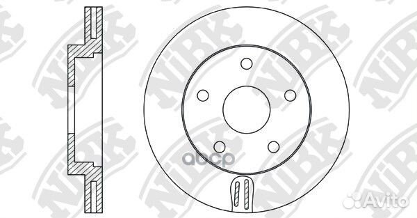 Диск торм. Fr NI Teana 14- RN1568 NiBK