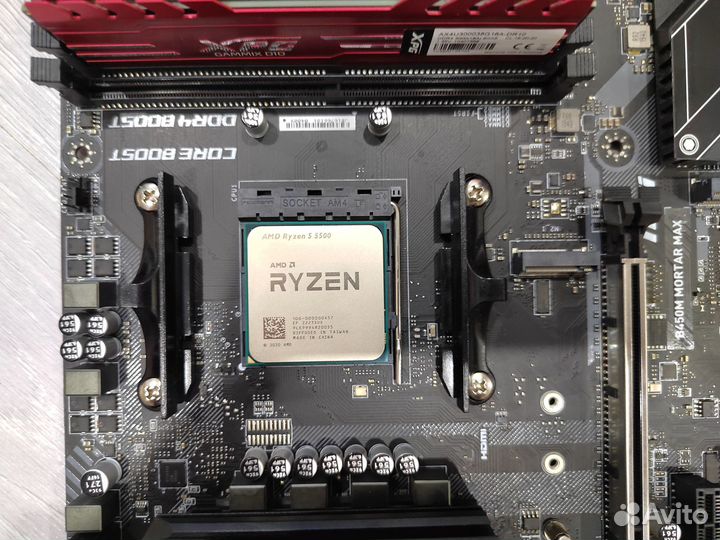 Комплект Msi B450M mortar MAX+Ryzen 5 5500+16 Гб