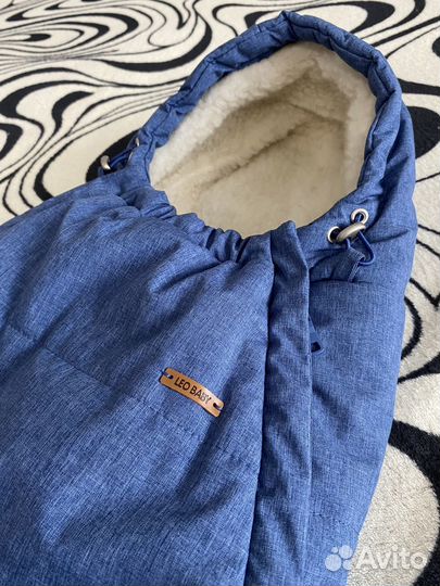 Конверт на выписку зимний для мальчика на овчине