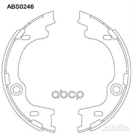 Колодки тормозные барабанные зад ABS0246 AL