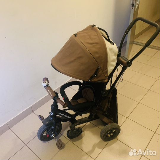 Велосипед коляска с ручкой