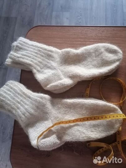 Носки ручной вязки шерстяные