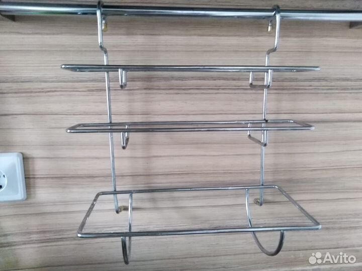 Полка хром для рейлинга, подвес, подставка