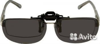Очки клипон поляризационные насадки коричневые