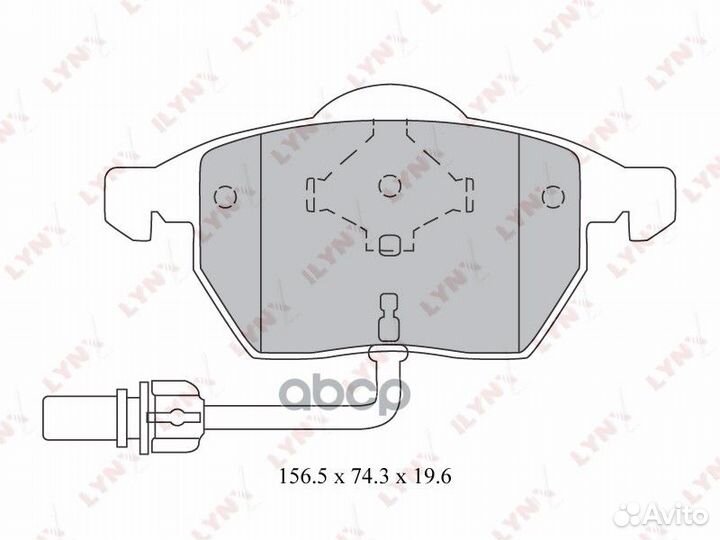 Колодки тормозные дисковые перед BD1216 LYN