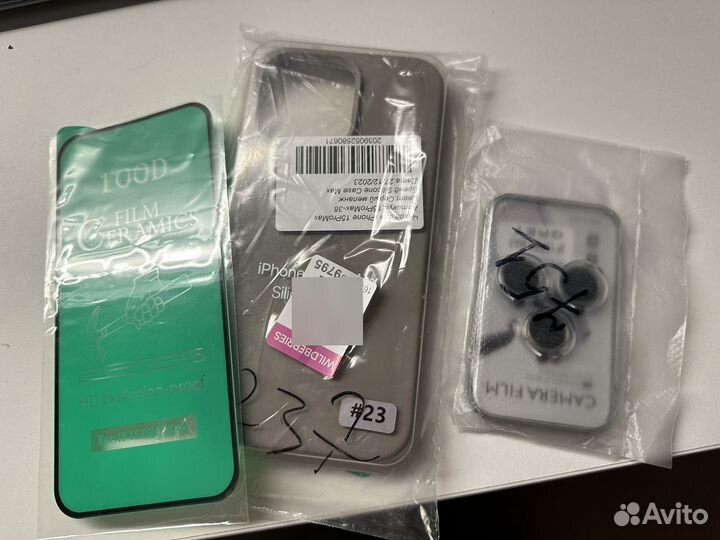 Чехол, 2 защитных стекла, линзы iPhone 15 pro max