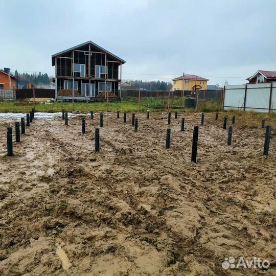 Винтовые сваи.Свайно-винтовой фундамент