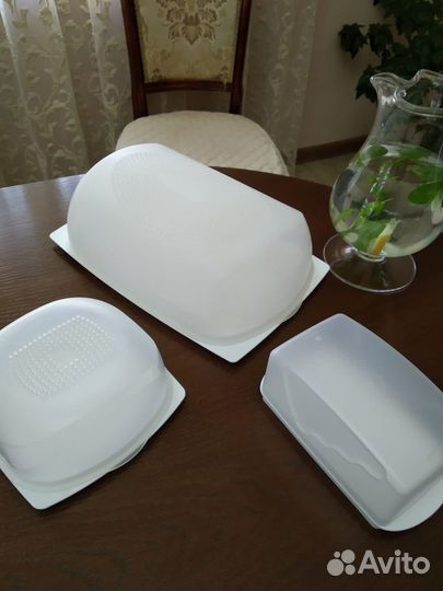 Tupperware набор масленка сырница хлебница