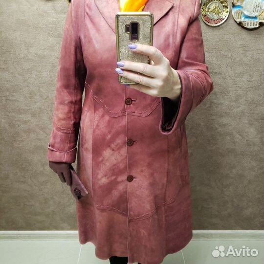 Плащ кожаный