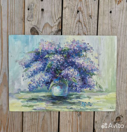 Картина маслом цветы в вазе