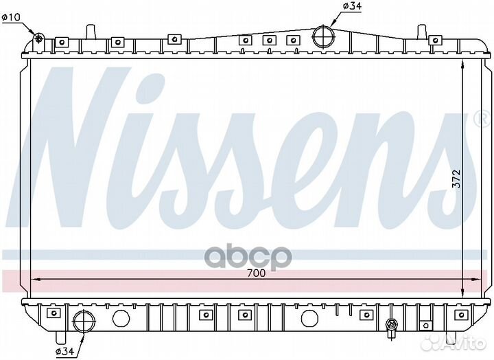 Радиатор системы охлаждения 61633 Nissens
