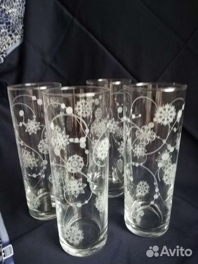 Набор стаканов из ikea, чешское стекло, 4шт