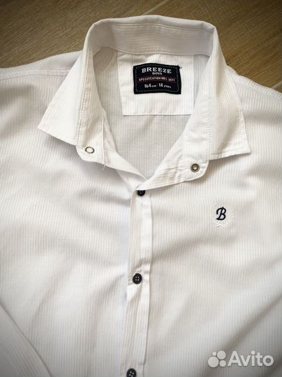 Рубашка школьная белая для мальчика 164