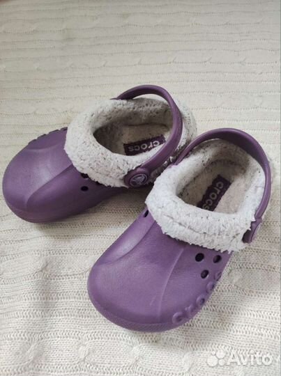 Сабо crocs детские утеплëнные