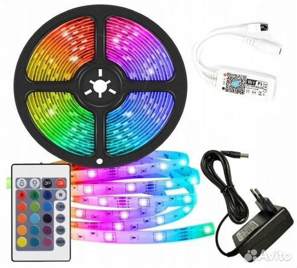 Светодиодная лента rgb ргб 5 метров