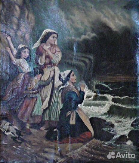 Картина.18-19 век.Италия.Холст.Масло.Живопись