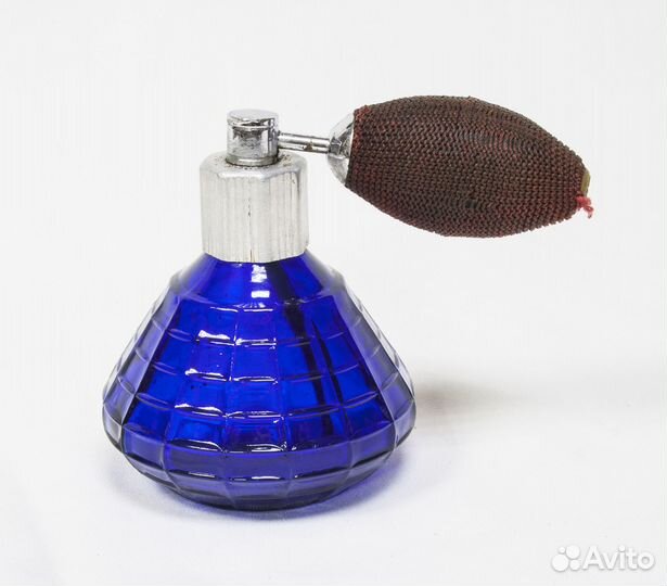 Пульверизатор для духов, синее стекло, повреждение