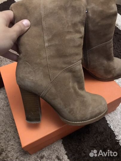 Сапоги замша