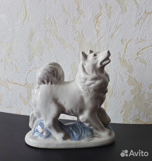Фарфоровая статуэтка,винтаж.Лайка,50-60х г. СССР