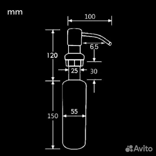 Диспенсер кухонный врезной