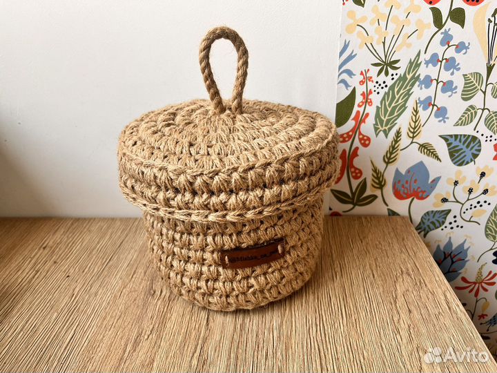 Корзинка с крышкой для ключей и мелочей