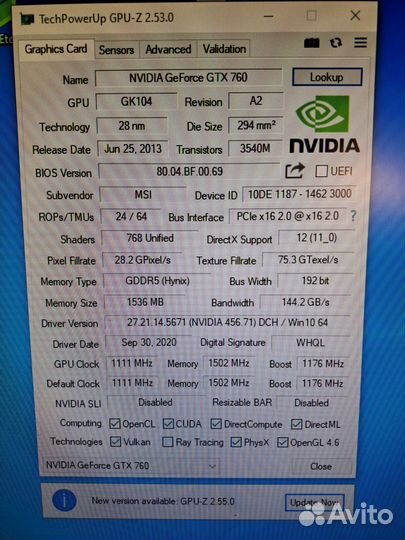 Видеокарта gtx 760 2gb