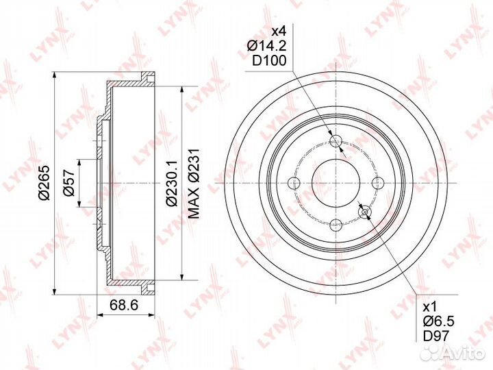 Барабан тормозной