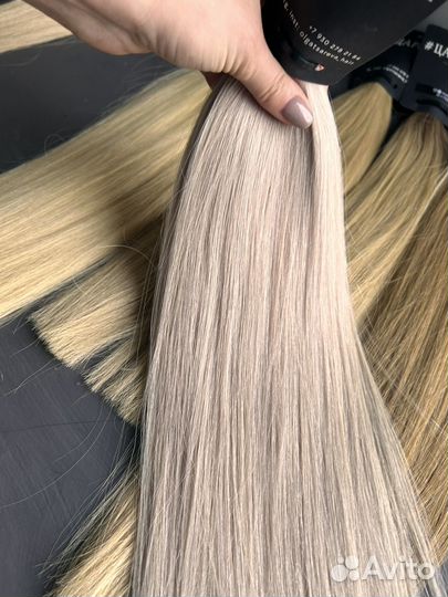 Волосы для наращивания блонд русые