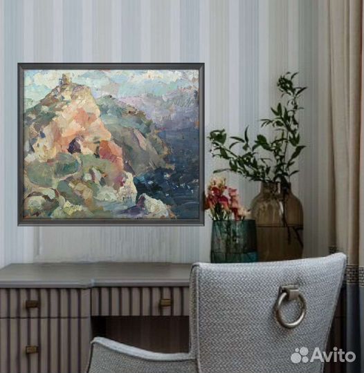 Картина маслом горный пейзаж