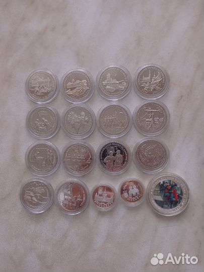 Копии монет 3 рубля. 1991г, 1995г