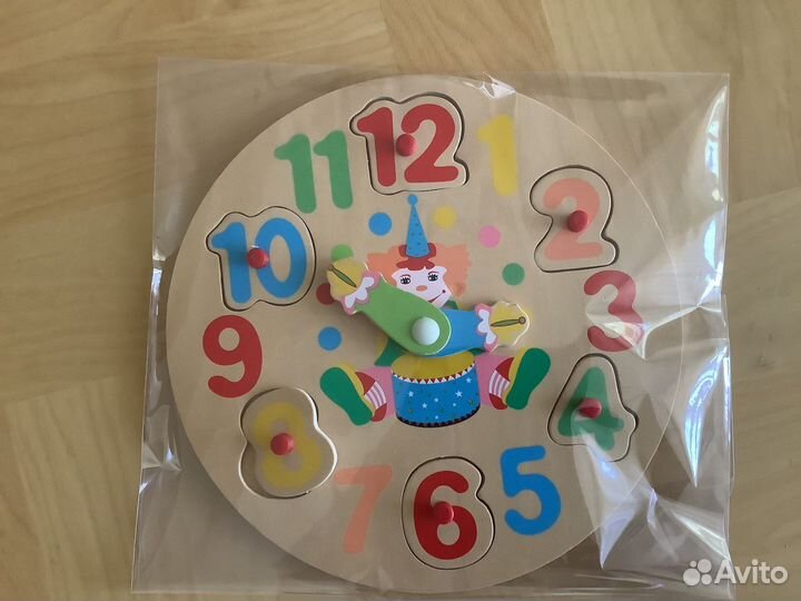 Часы детские. Обучающие. Дерево. в Пушкине