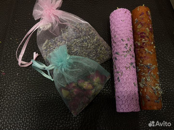 Свечи из вощины с травами