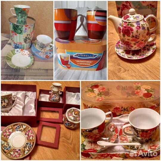 Подарочные чайные наборы. Чашки. Бокалы