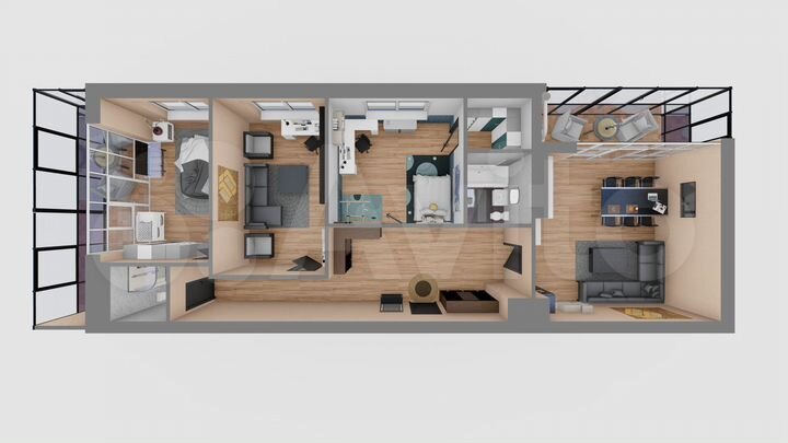 4-к. квартира, 124,7 м², 6/8 эт.