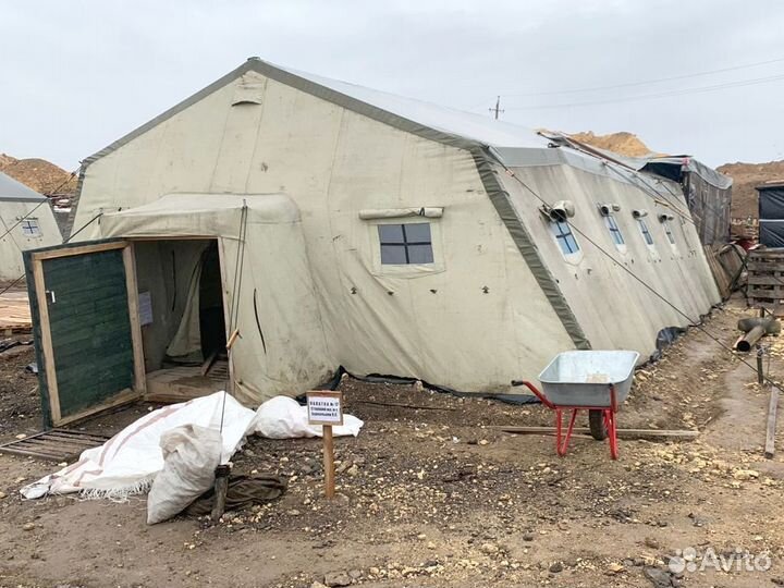 Палатка армейская каркасная от 10 до 70 мест