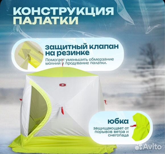 Палатка Медведь куб-3 утепленная