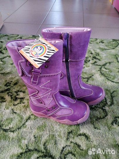 Зимние сапожки Зебра для девочки рр 25