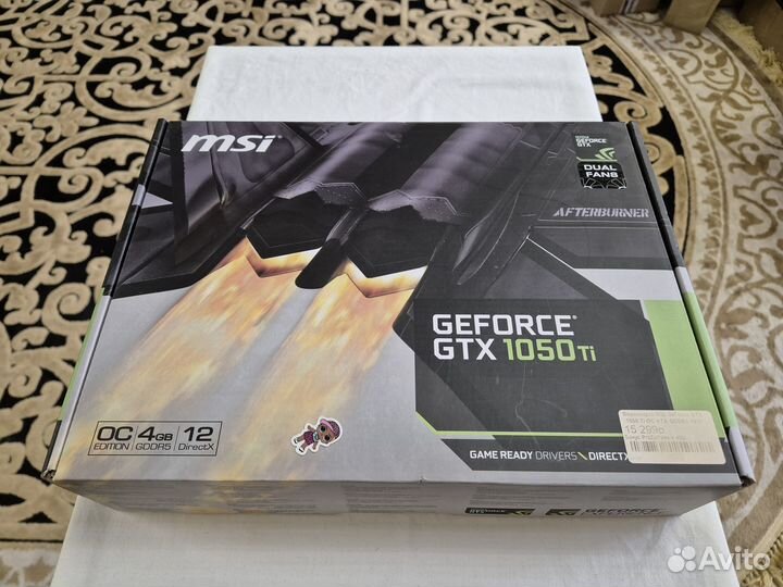 Видеокарта MSI GeForce GTX1050Ti 4GT OC