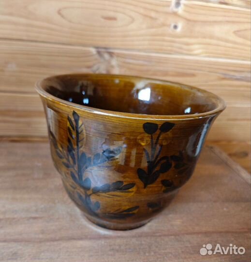 Кашпо (горшок) керамика СССР винтаж