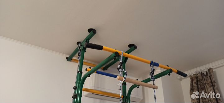 Детская шведская стенка с турником и матом