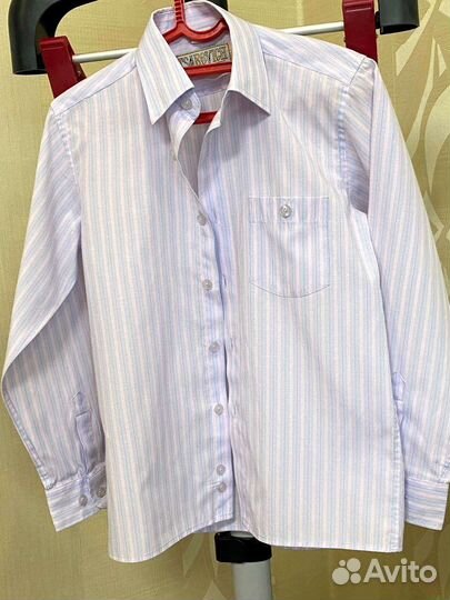 Рубашка школьная на мальчика р. 128 134