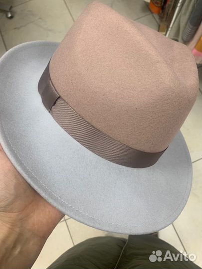 Шляпа фетровая женская федора