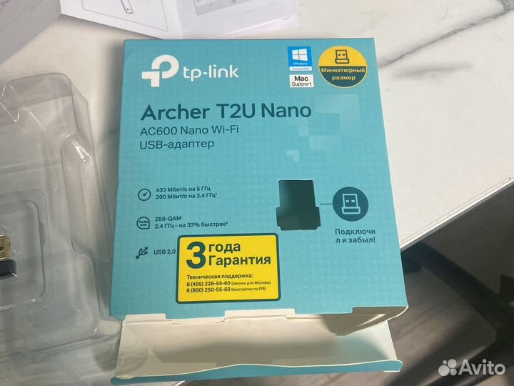 Usb wifi адаптер (tp link archer t2u nano)
