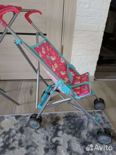 Коляска, гладильная доска, утюг игрушечные